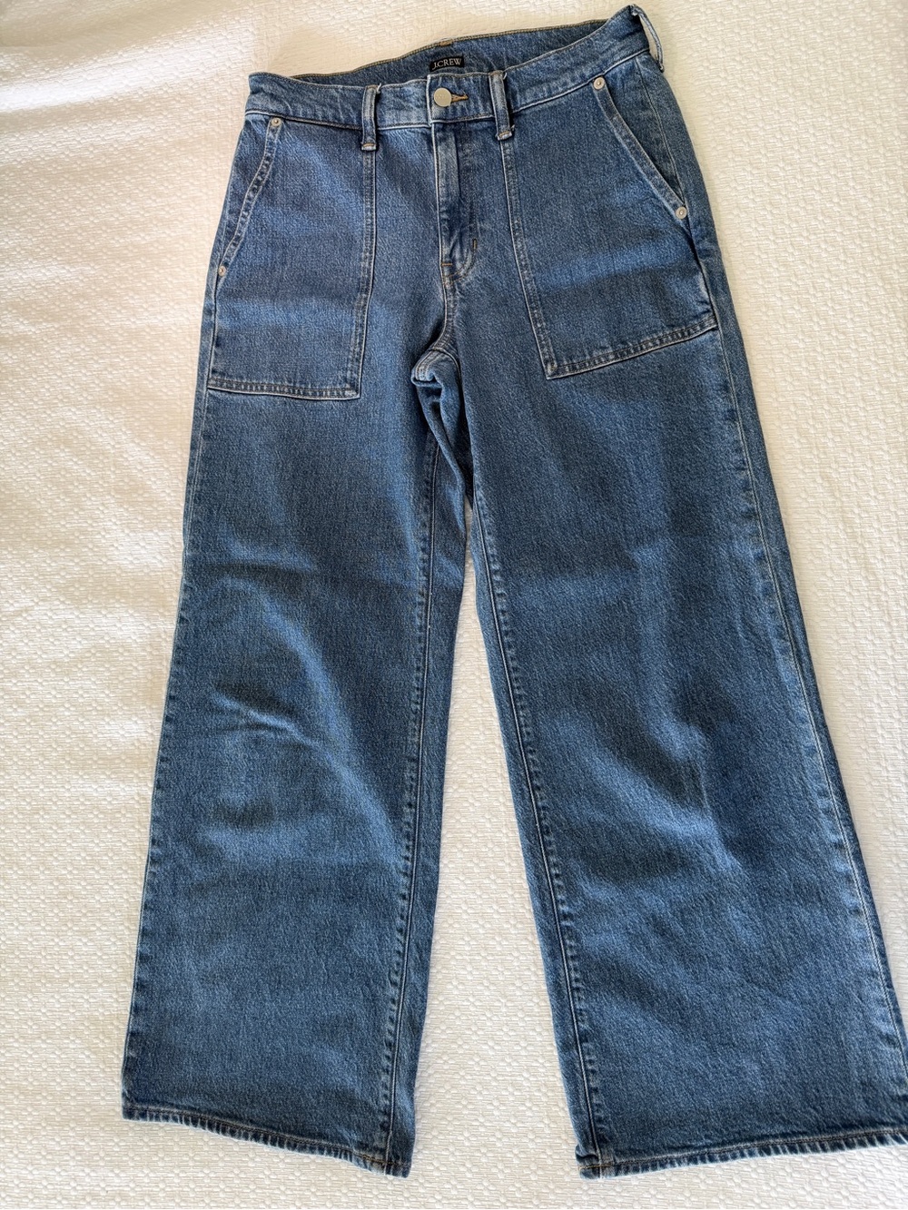 J. Crew Wide-Leg Baggy Fit Jeans in Classic Blue Denim Women’s 26